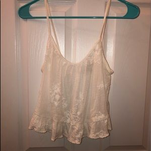 Kendall and Kylie white floral tank